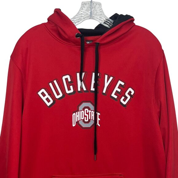 Ohio State Buckeyes Hoodie Sweatshirt Mens Large Red Fanwear OSU - Picture 3 of 9
